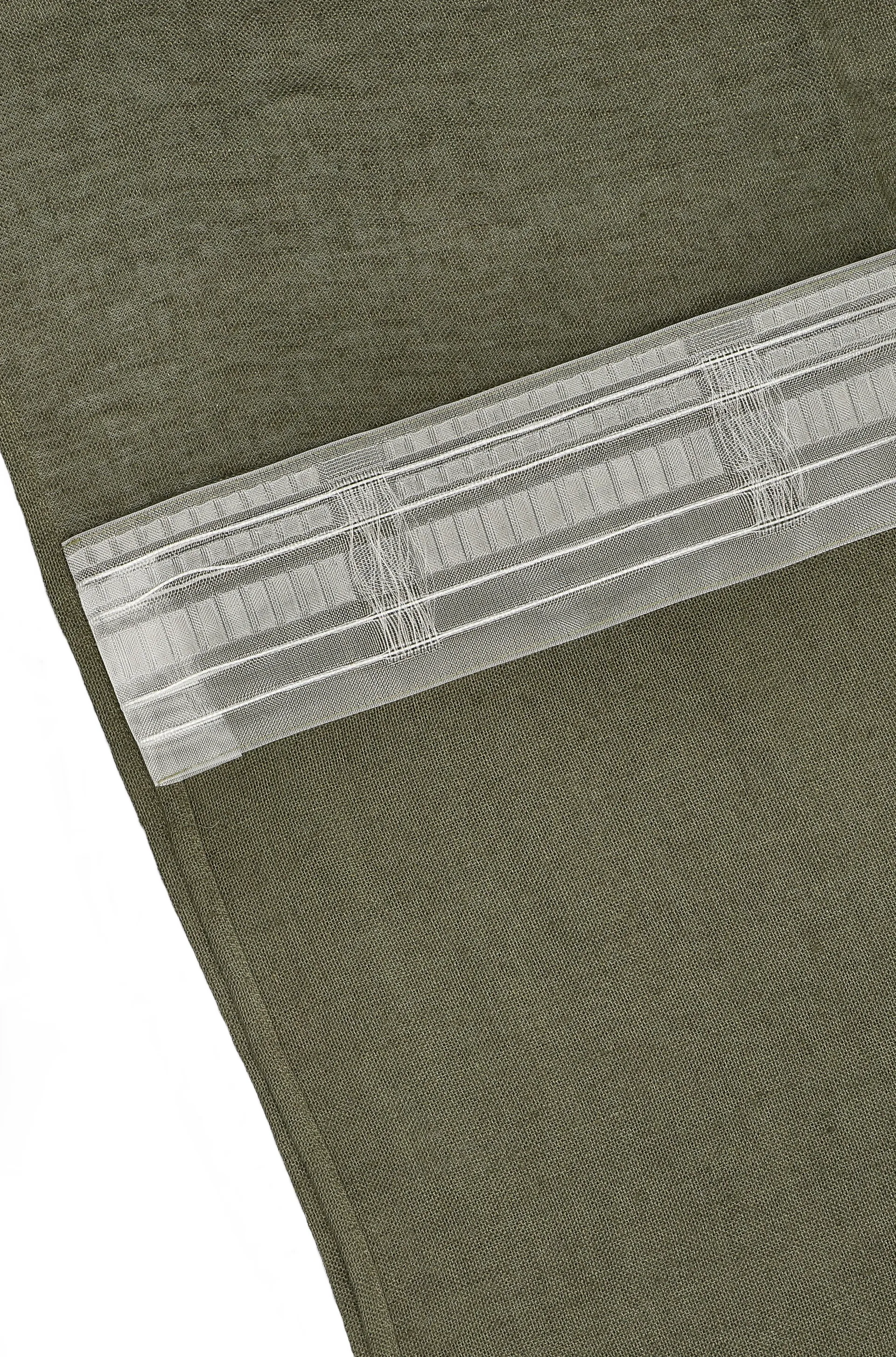 Rideau avec bande Tranquility 139x250 cm, Forest green Scandi Living