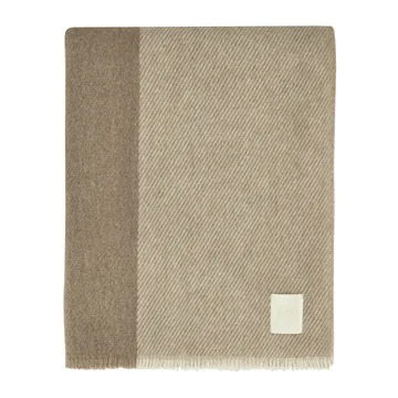 Row plaid en laine rayé - Beige, 120x185cm - Scandi Living