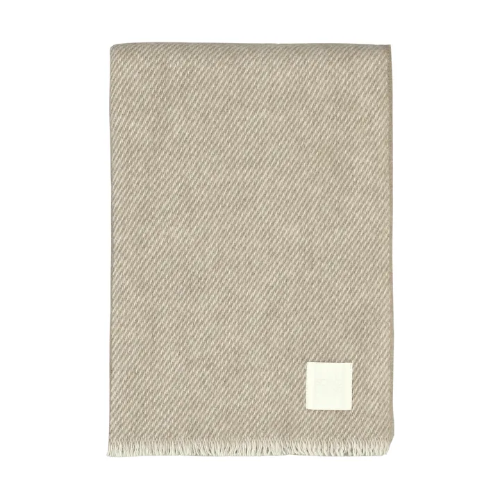Row plaid en laine rayé - Beige, 120x185cm - Scandi Living