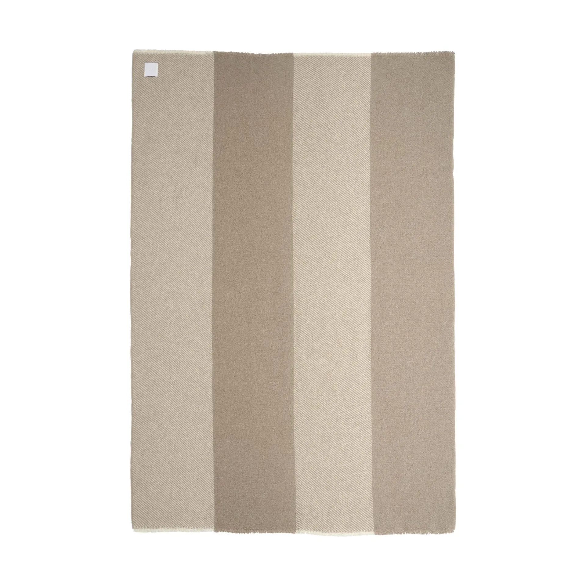 Row plaid en laine rayé, Beige, 120x185cm Scandi Living