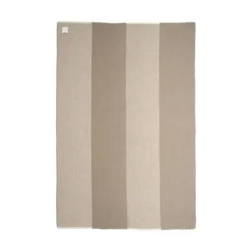 Row plaid en laine rayé - Beige, 120x185cm - Scandi Living