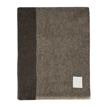 Row plaid en laine rayé - Brun, 120x185cm - Scandi Living