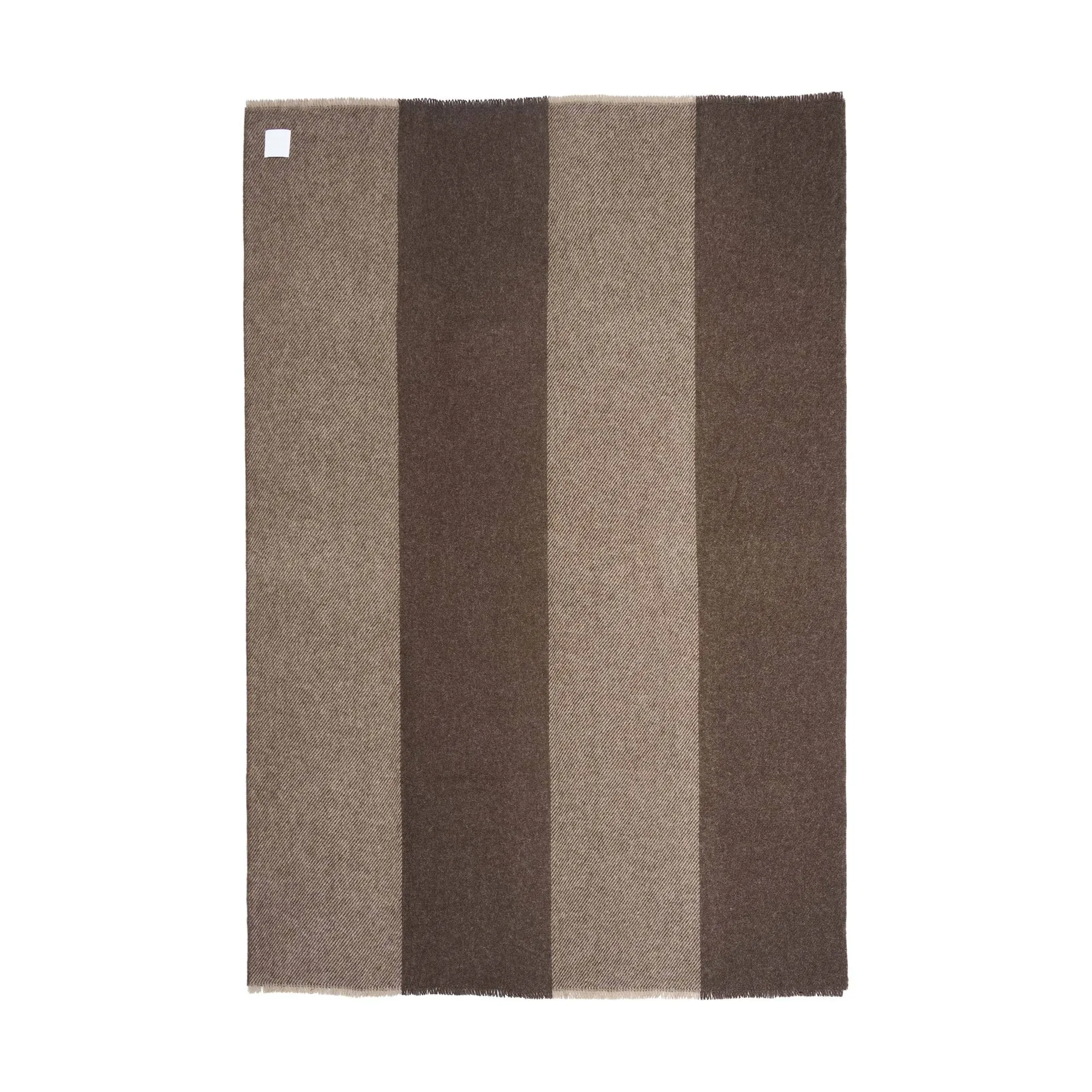 Row plaid en laine rayé, Brun, 120x185cm Scandi Living