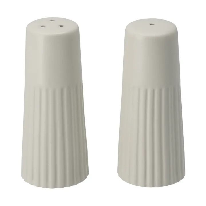 Salière et poivrière Edge lot de 2 - Blanc, Ø3,8x8,7 cm - Scandi Living
