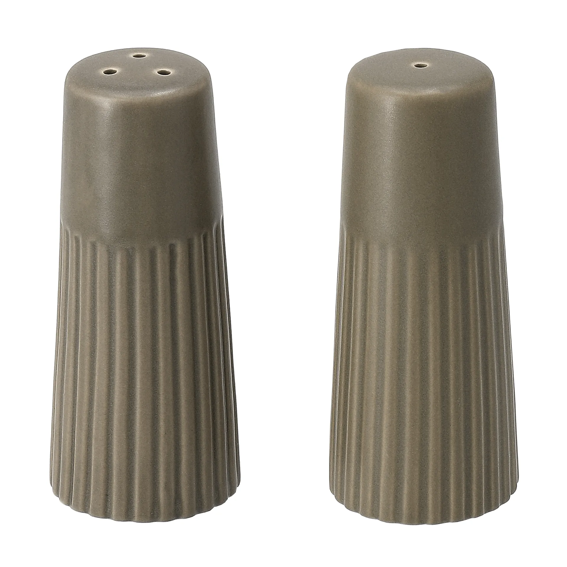 Salière et poivrière Edge lot de 2, Vert, Ø3,8×8,7 cm Scandi Living
