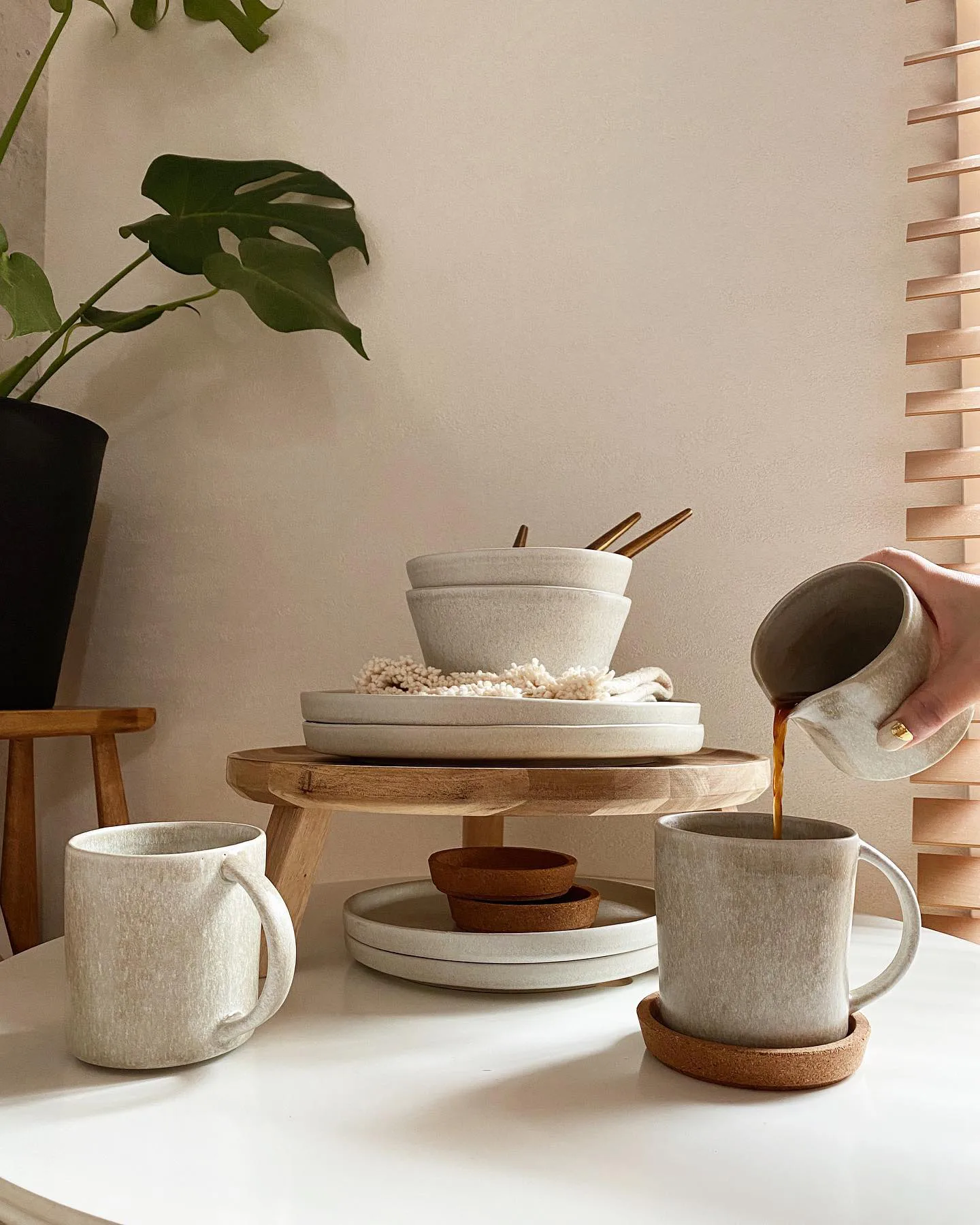 Sandsbro assiette à pâtes gris clair, Ø23 cm, lot de 4,  Scandi Living