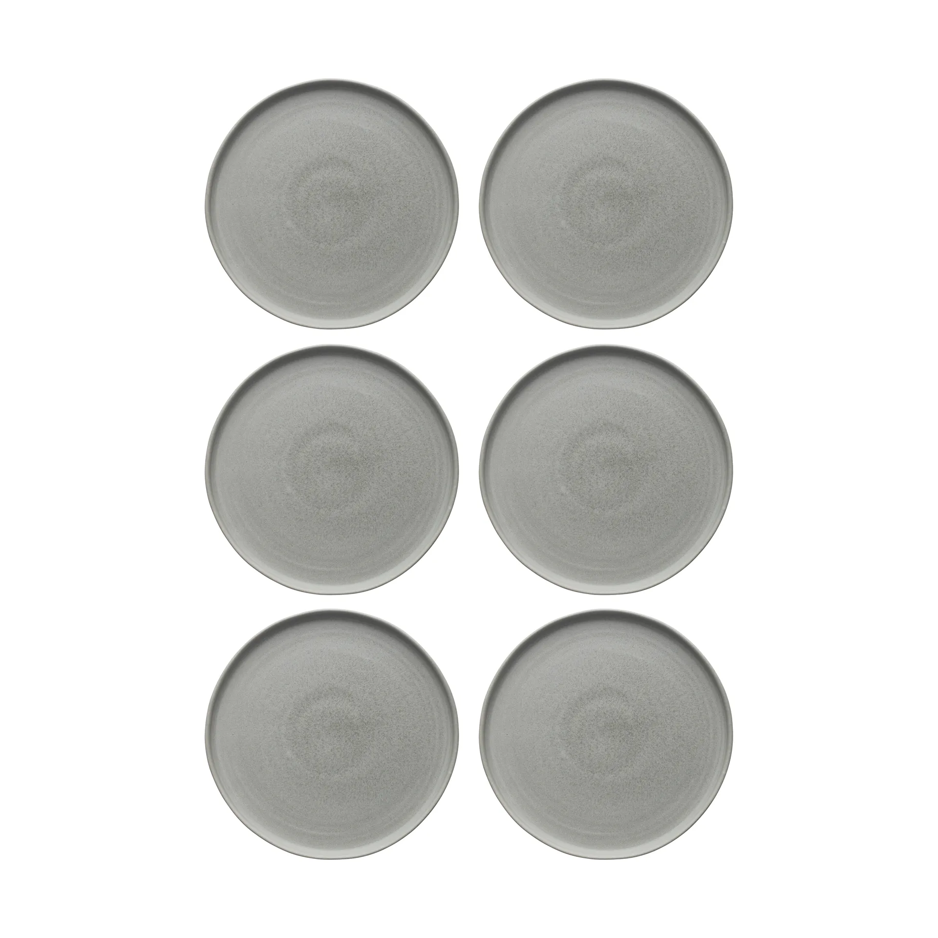Scandi Living Sandsbro assiette gris clair, Ø26 cm, lot de 6
