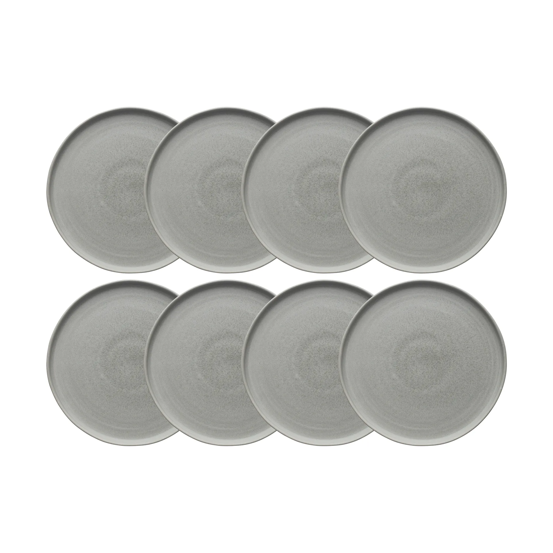 Scandi Living Sandsbro assiette gris clair, Ø26 cm, lot de 8