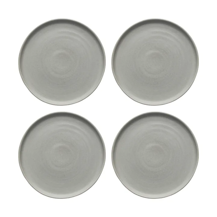 Sandsbro petite assiette gris clair, Ø20 cm, lot de 4 - Scandi Living