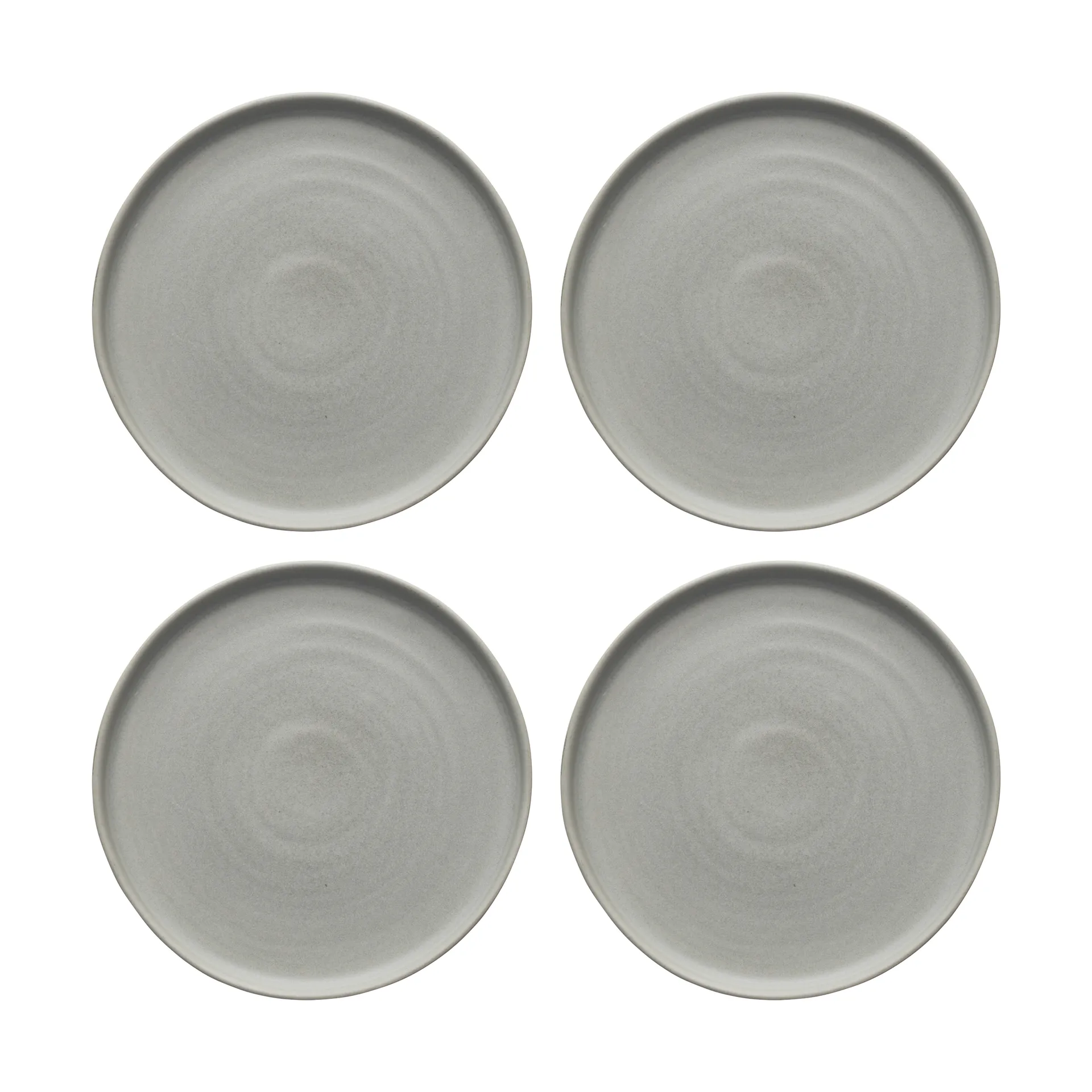 Scandi Living Sandsbro petite assiette gris clair, Ø20 cm, lot de 4