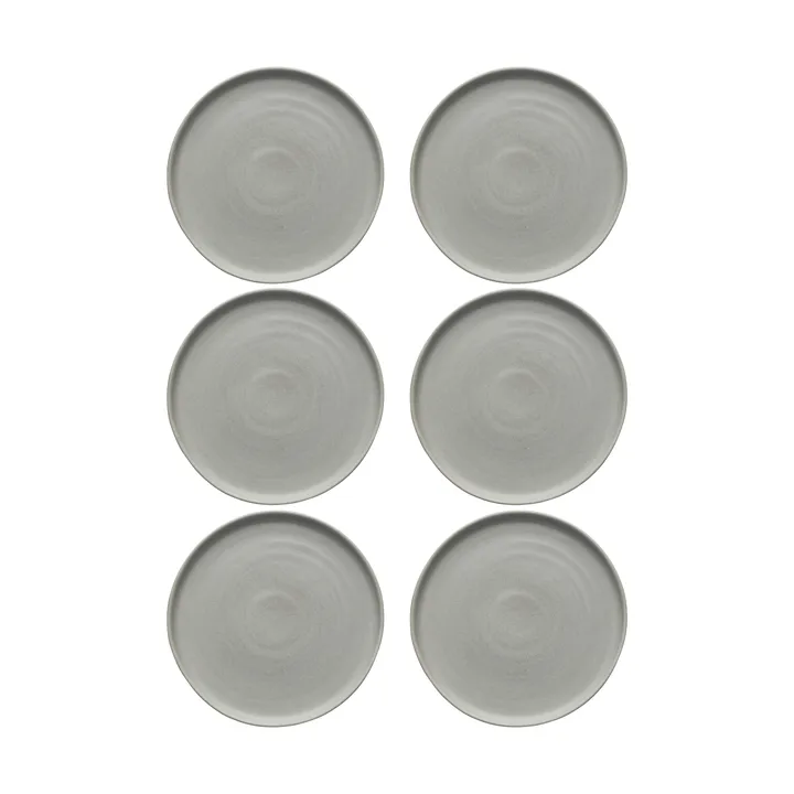 Sandsbro petite assiette gris clair, Ø20 cm, lot de 6 - Scandi Living