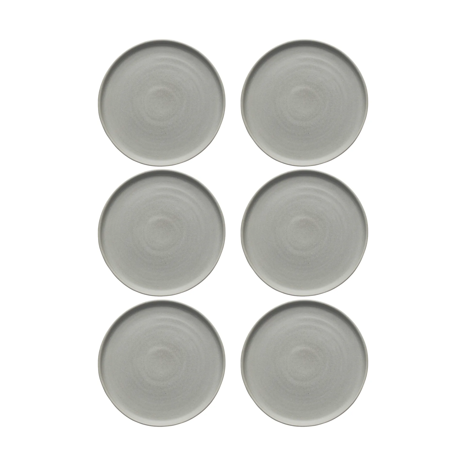 Scandi Living Sandsbro petite assiette gris clair, Ø20 cm, lot de 6