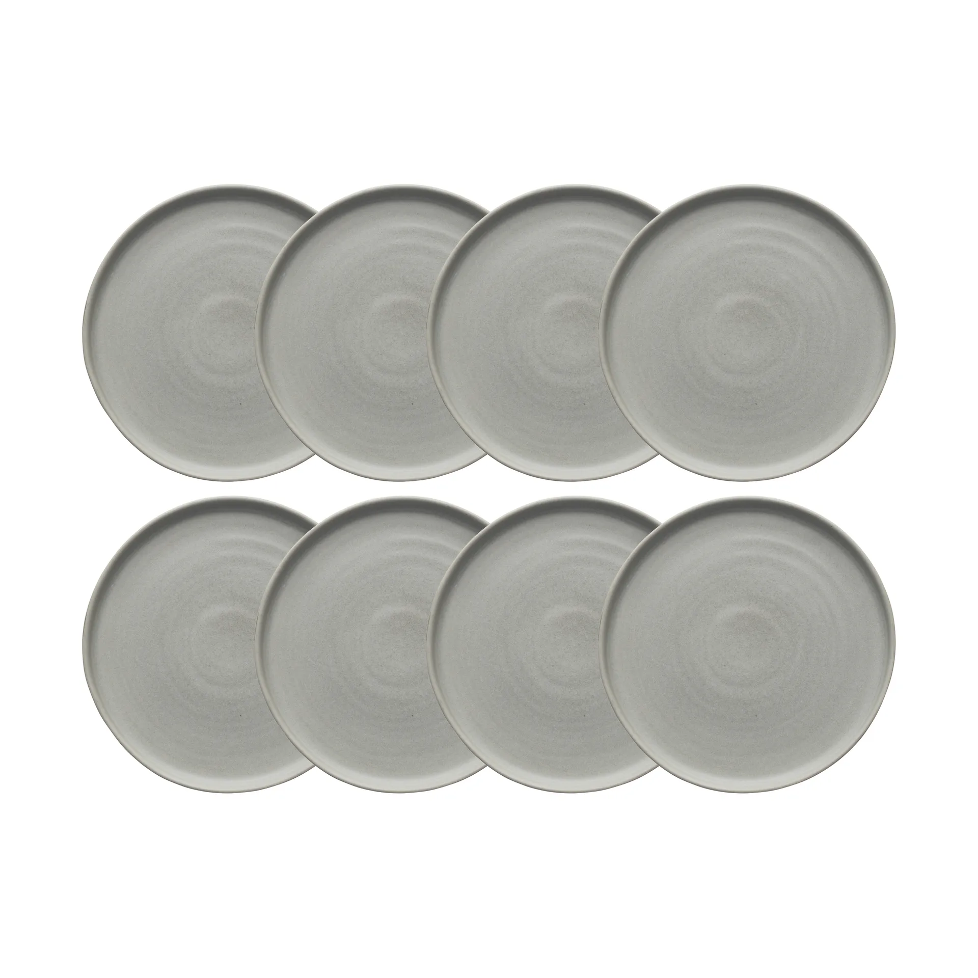 Scandi Living Sandsbro petite assiette gris clair, Ø20 cm, lot de 8
