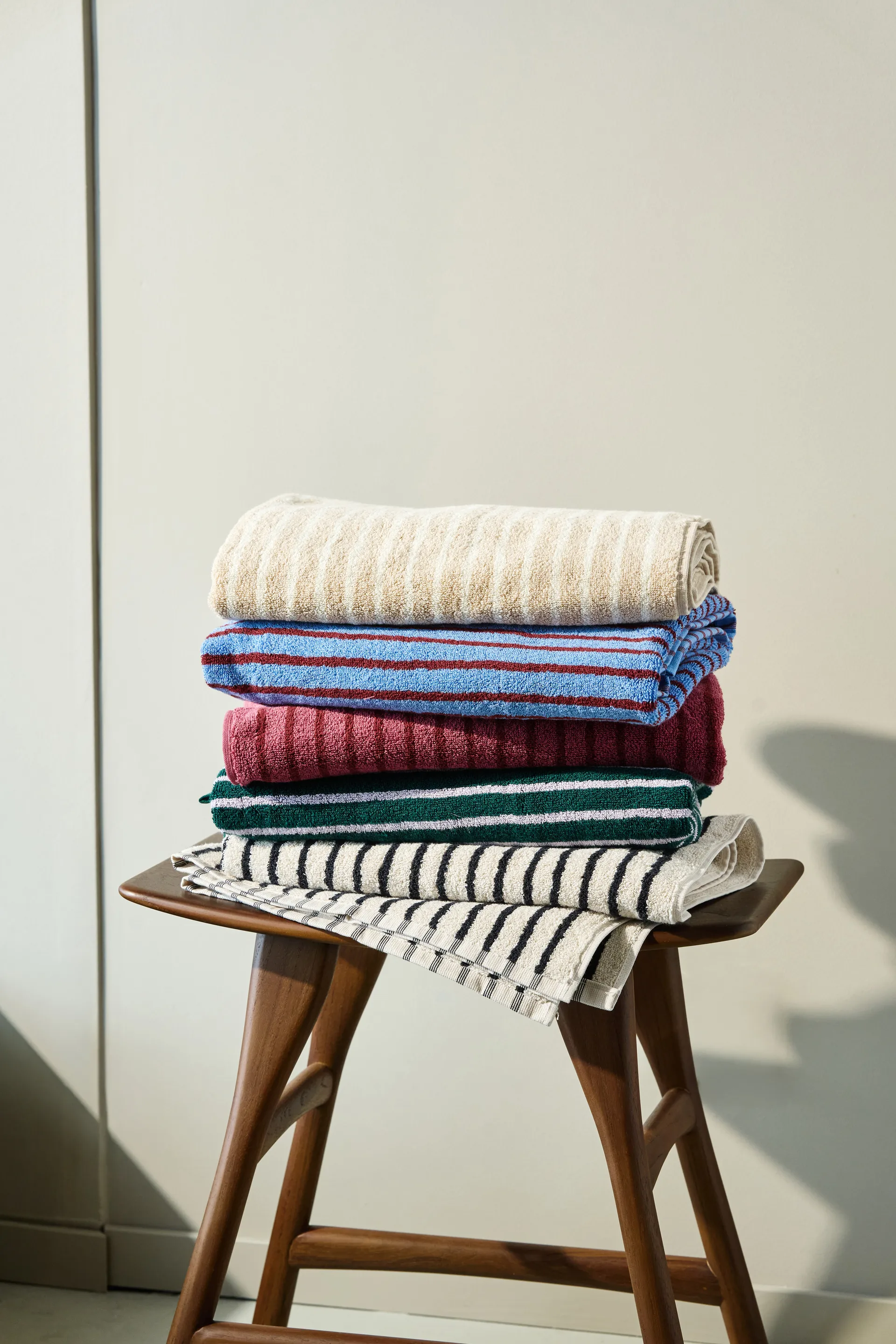 Serviette de bain Drift 70x140 cm, Beige-blanc Scandi Living