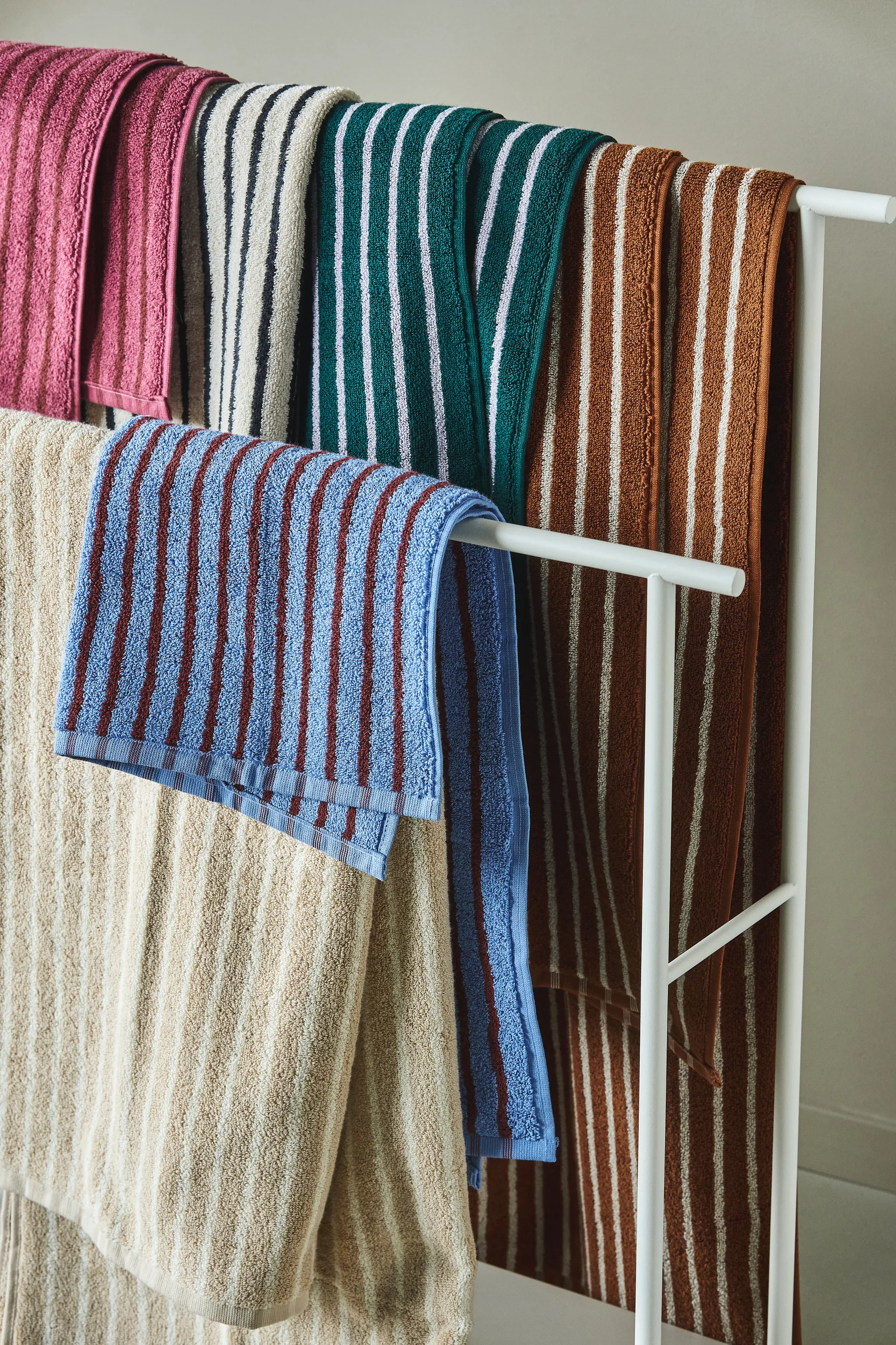 Serviette de bain Drift 70x140 cm, Brun-blanc Scandi Living