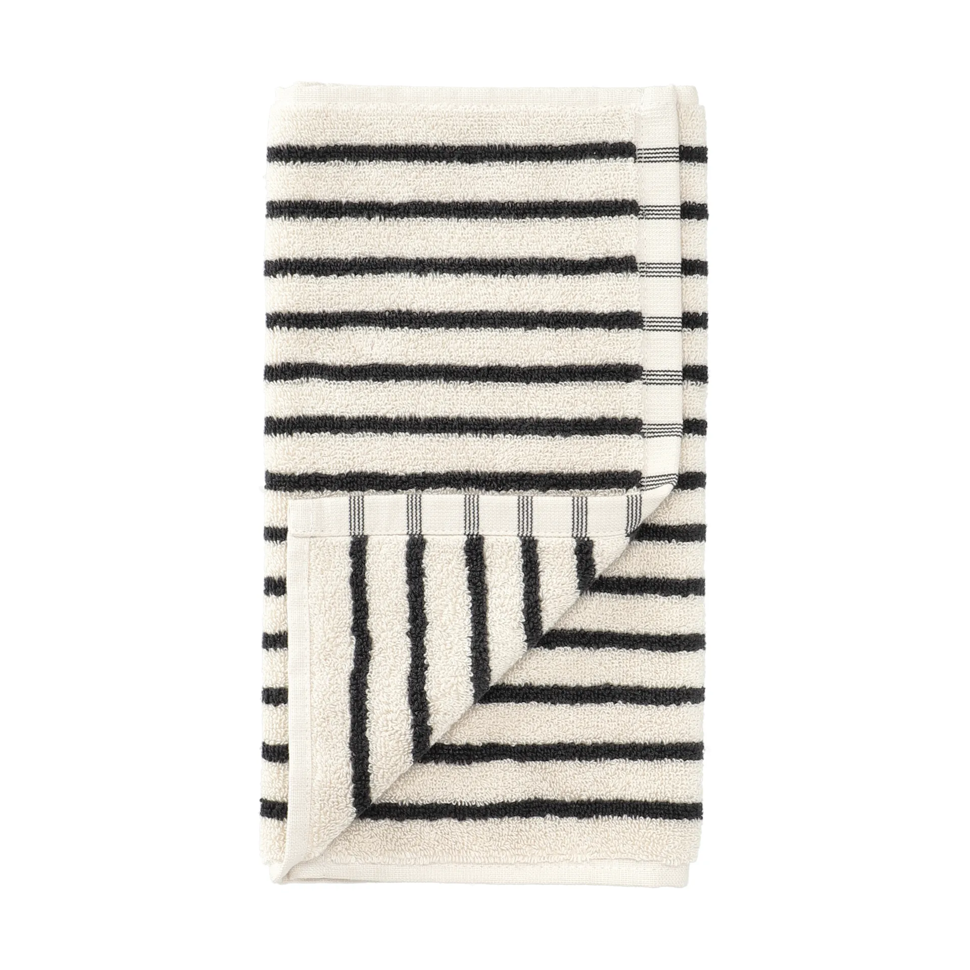 Serviette Drift 30x50 cm, Blanc-noir Scandi Living