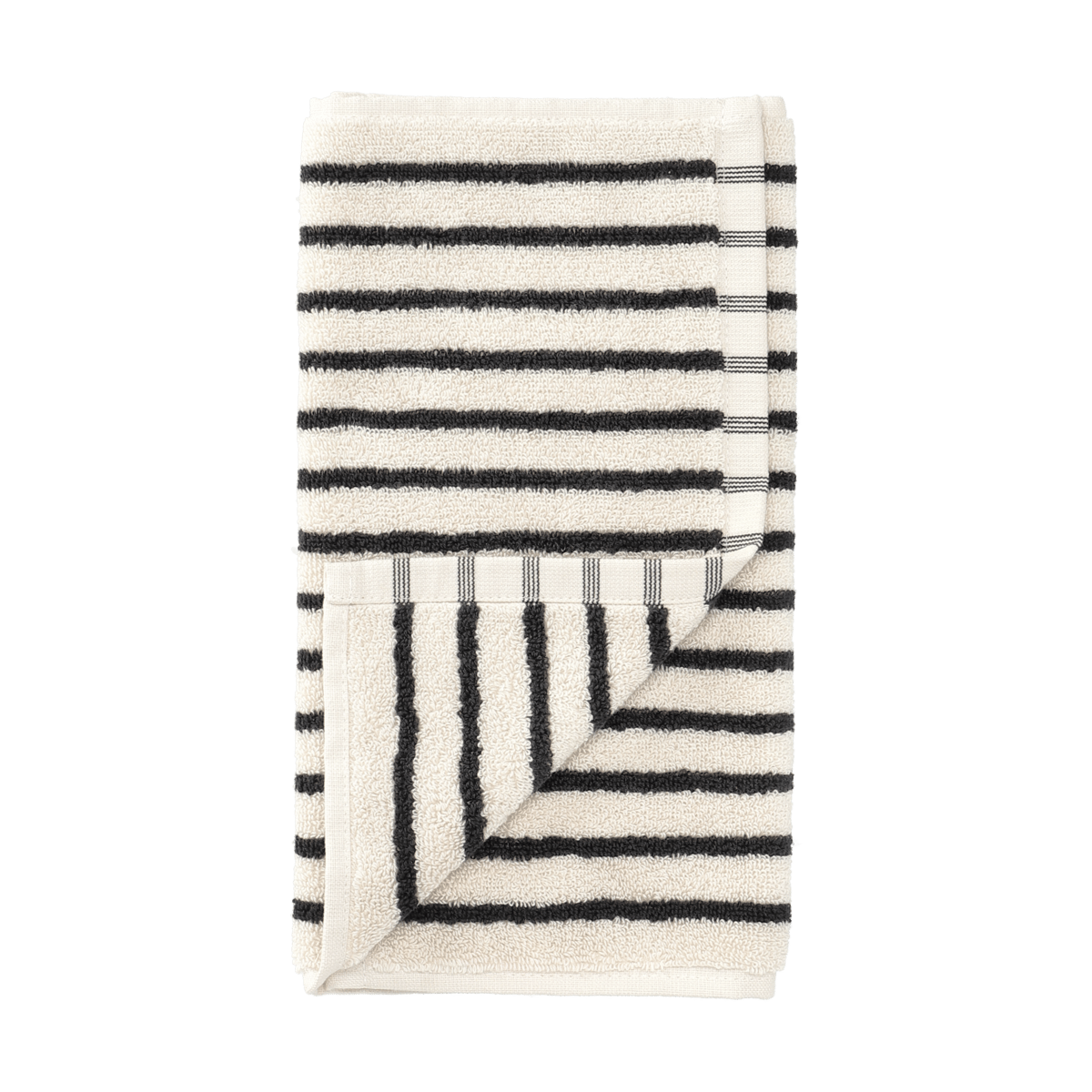 Scandi Living Serviette Drift 30x50 cm Blanc-noir | Design Scandinave | Serviettes de bain | Blanc