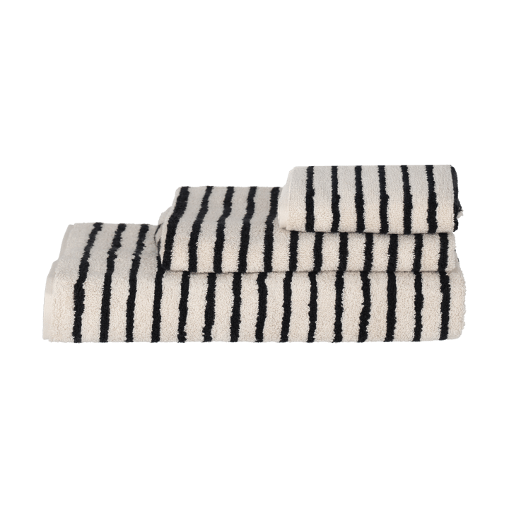 Serviette Drift 30x50 cm, Blanc-noir Scandi Living