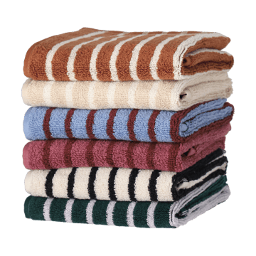 Serviette Drift 30x50 cm - Brun-blanc - Scandi Living