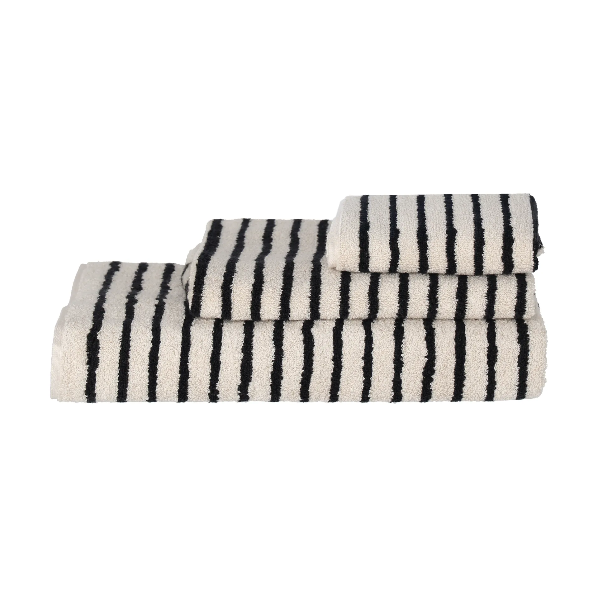 Serviette Drift 50x70 cm, Blanc-noir Scandi Living
