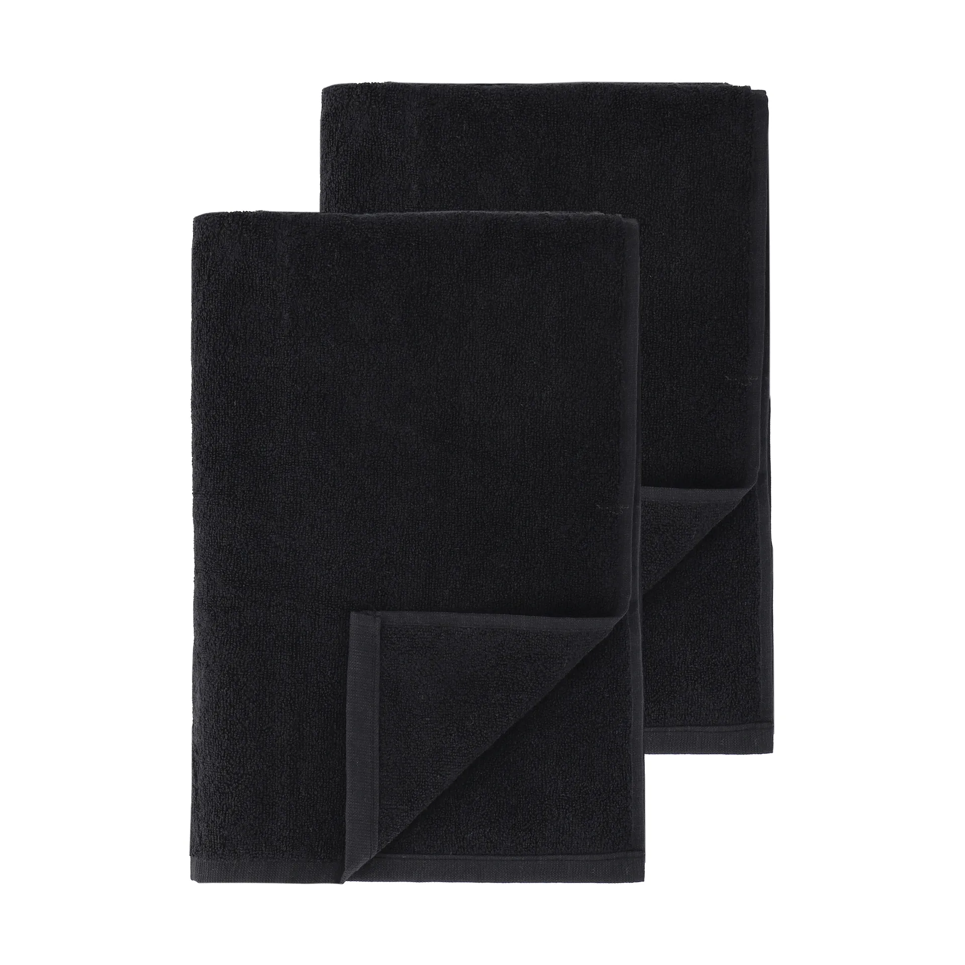 Serviettes de bain Drift 100x150 cm lot de 2 Noir,  Scandi Living