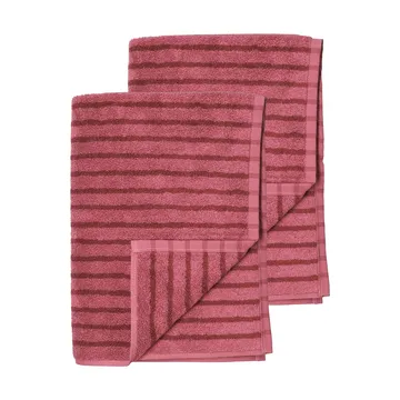 Serviettes de bain Drift 100x150 cm lot de 2 Rose-rouge - Scandi Living