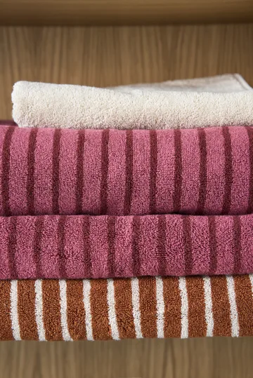 Serviettes de bain Drift 100x150 cm lot de 2 Rose-rouge - Scandi Living