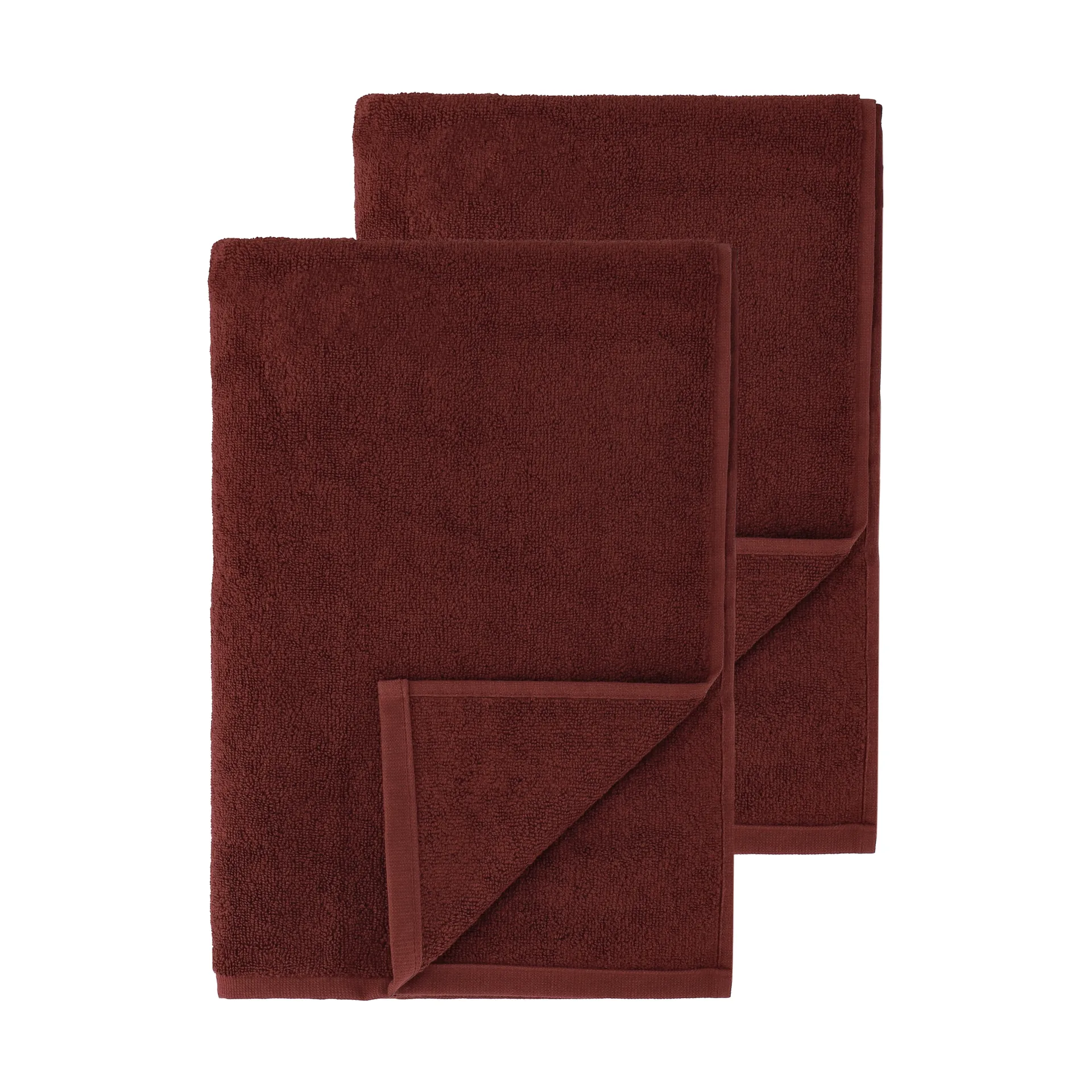 Serviettes de bain Drift 100x150 cm lot de 2 Rouge,  Scandi Living