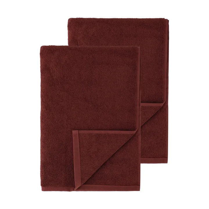 Serviettes de bain Drift 100x150 cm lot de 2 Rouge - Scandi Living