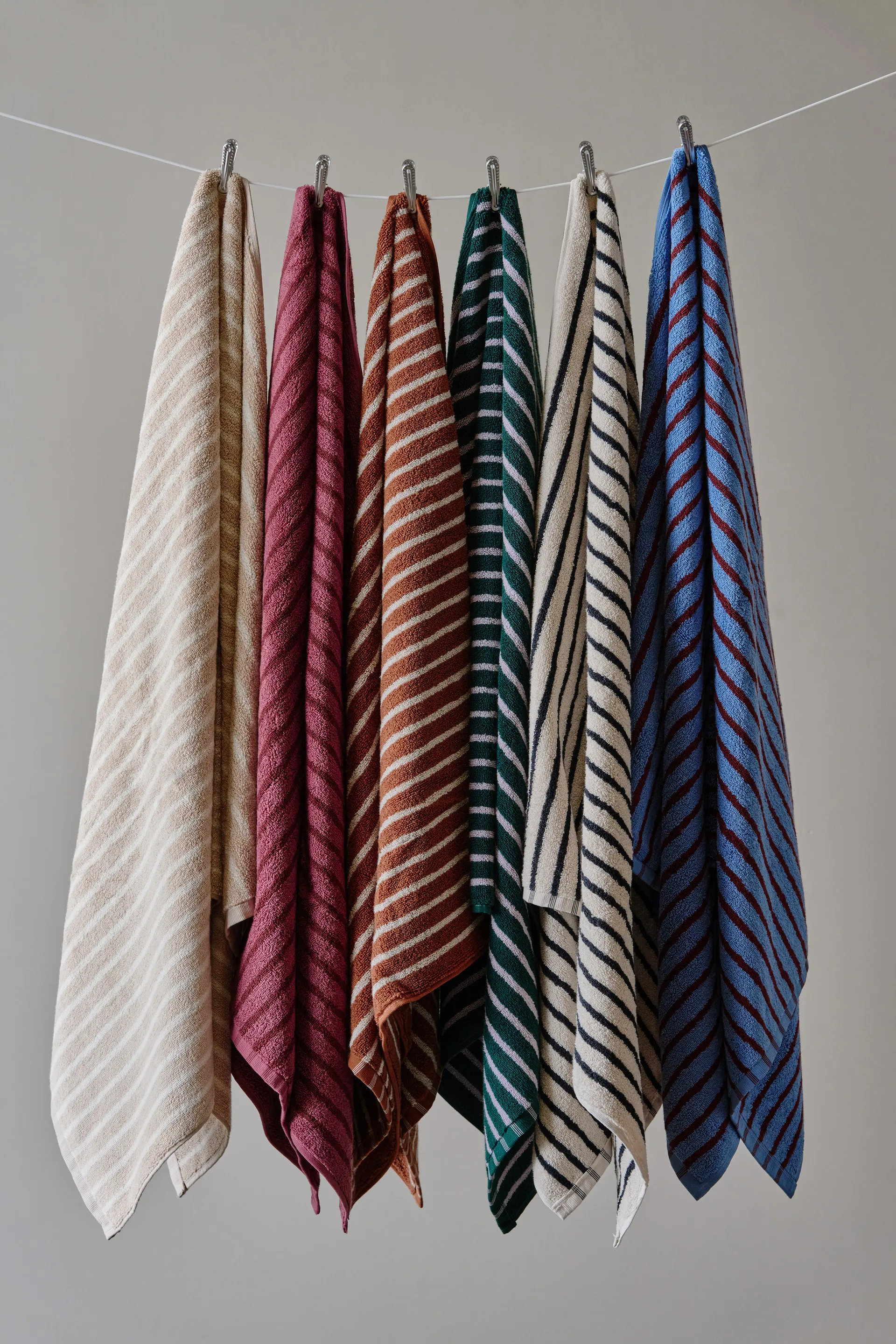 Serviettes de bain Drift 100x150 cm lot de 2 Vert-violet,  Scandi Living