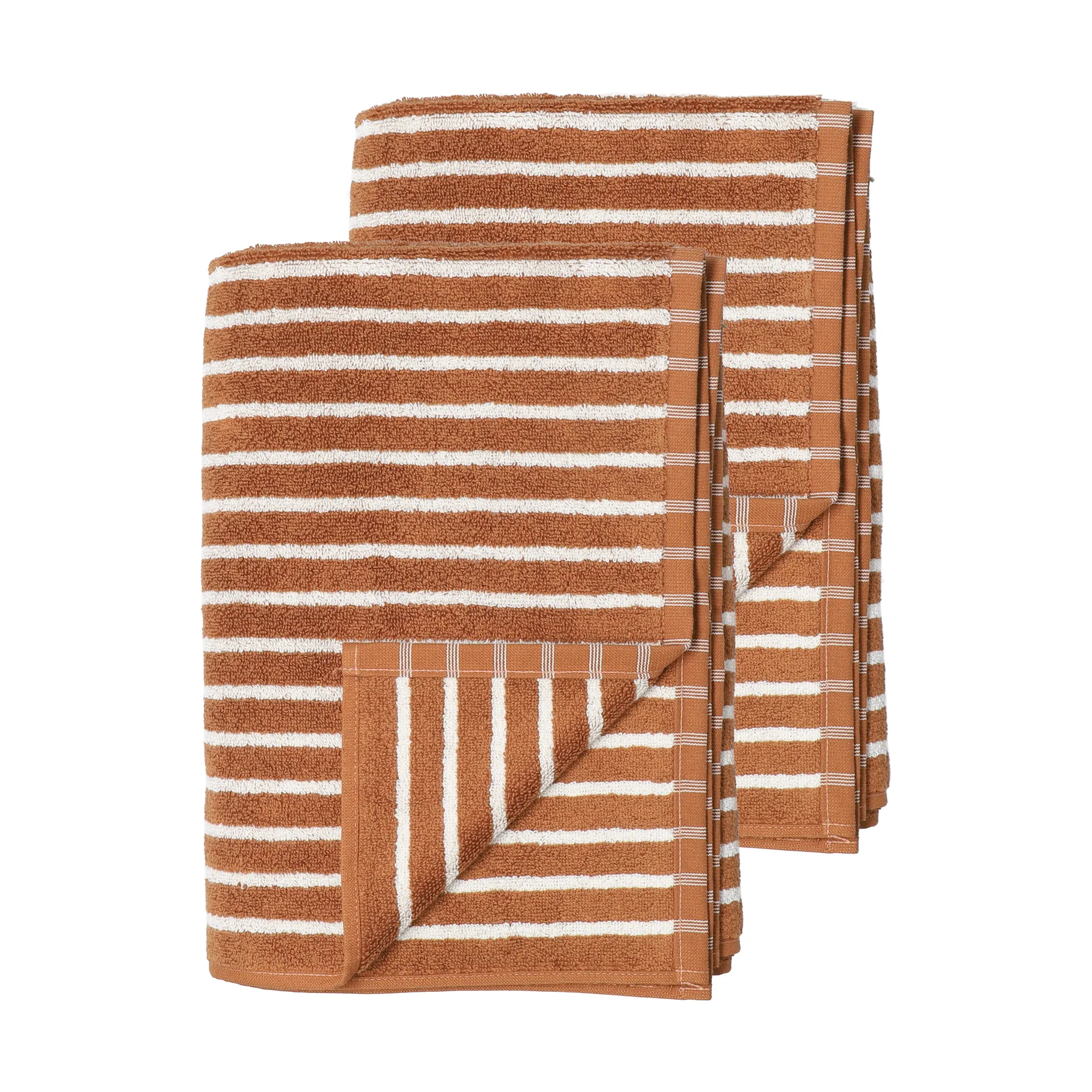 Serviettes de bain Drift 100x150 cm lot de Drift 100x150 cm lot de 2 Brun-blanc,  Scandi Living