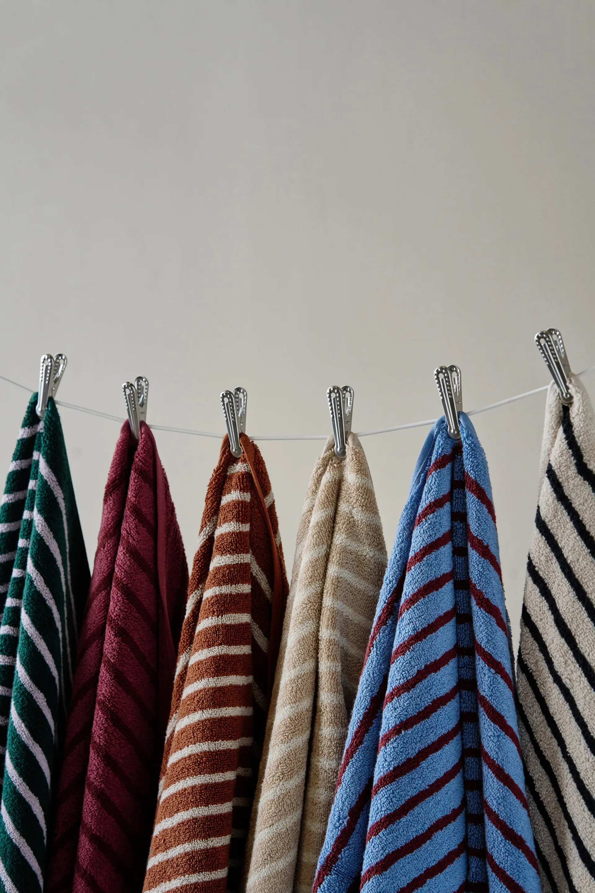 Serviettes de bain Drift 100x150 cm lot de Drift 100x150 cm lot de 2 Brun-blanc,  Scandi Living