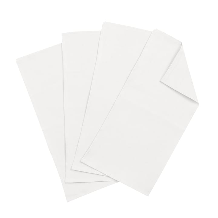 Serviettes de table Clean 45 x 45 cm lot de 4 - blanc - Scandi Living