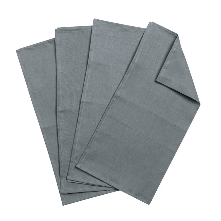 Serviettes de table Clean 45 x 45 cm lot de 4 - bleu fumé - Scandi Living