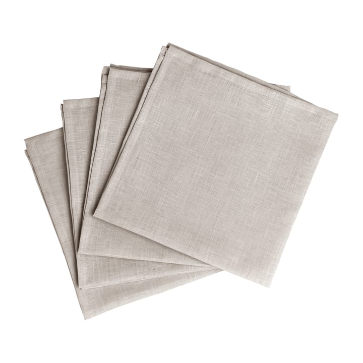 Serviettes de table Clean 45 x 45 cm lot de 4 - Greige - Scandi Living