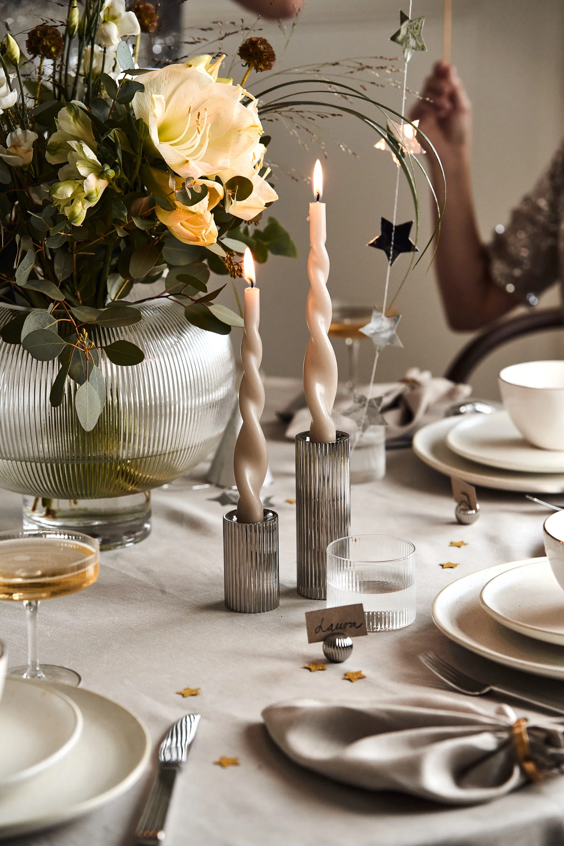 Serviettes de table Clean 45 x 45 cm lot de 4, Greige Scandi Living