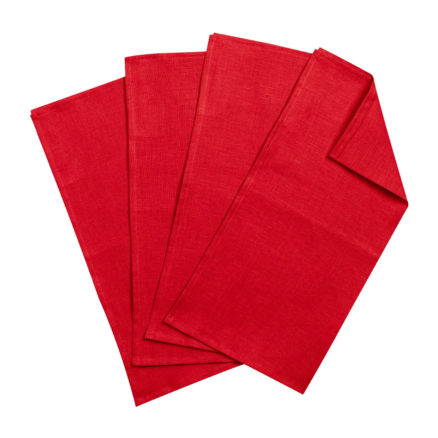 Serviettes de table Clean 45 x 45 cm lot de 4, Red Scandi Living