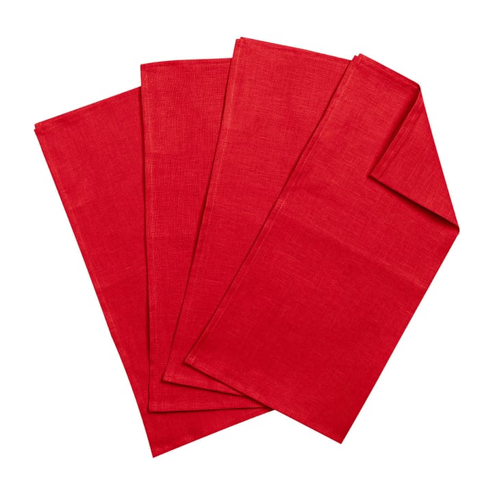 Serviettes de table Clean 45 x 45 cm lot de 4 - Red - Scandi Living