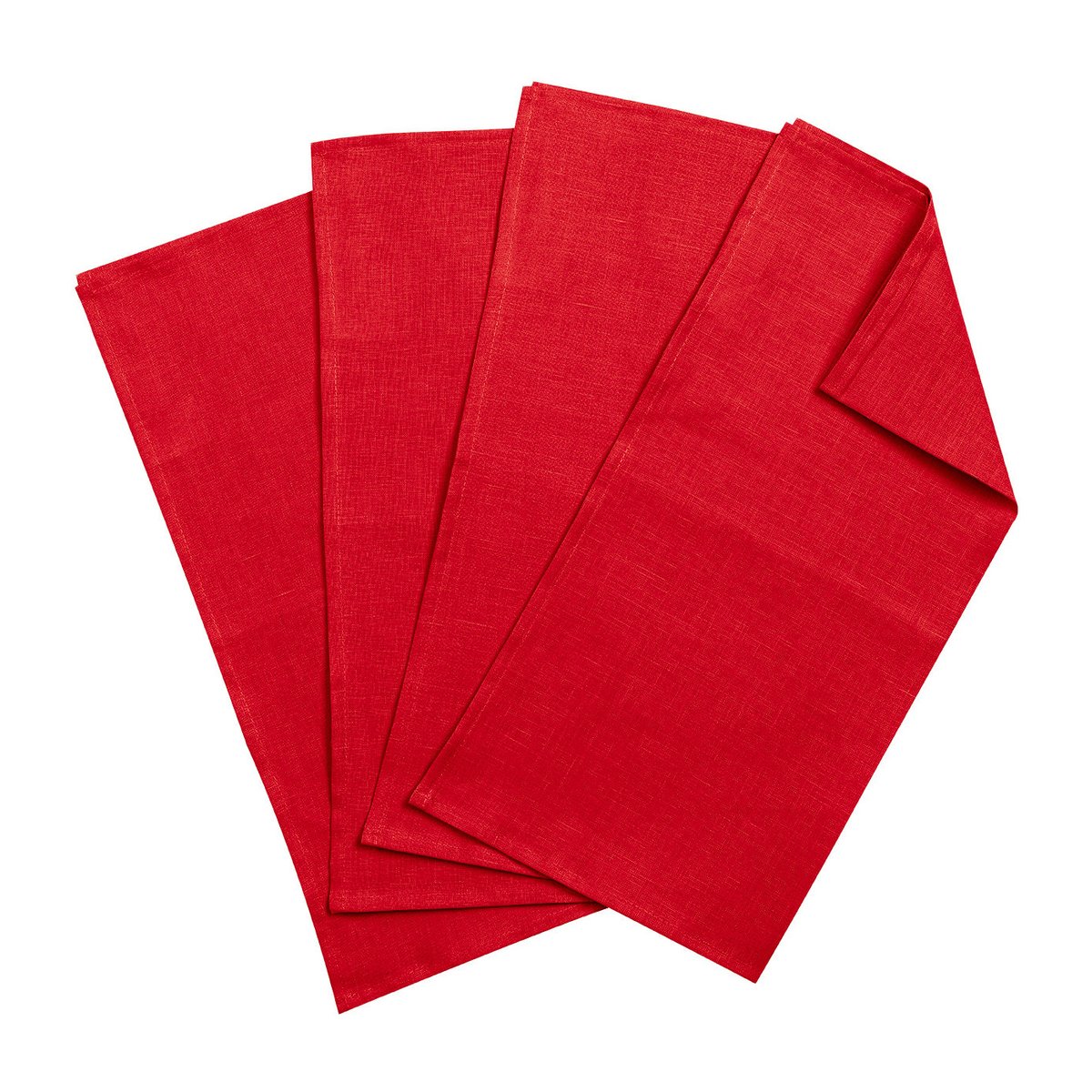 Scandi Living Serviettes de table Clean 45 x 45 cm lot de 4 Red
