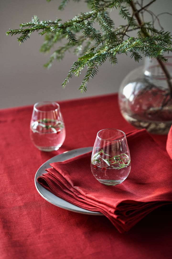 Serviettes de table Clean 45 x 45 cm lot de 4, Red Scandi Living