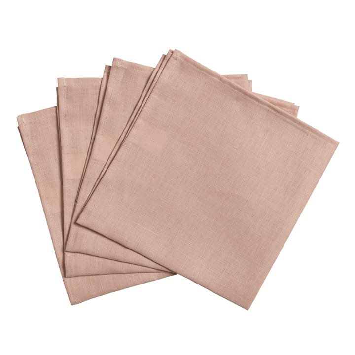 Serviettes de table Clean 45 x 45 cm lot de 4 - rose poussiéreux - Scandi Living