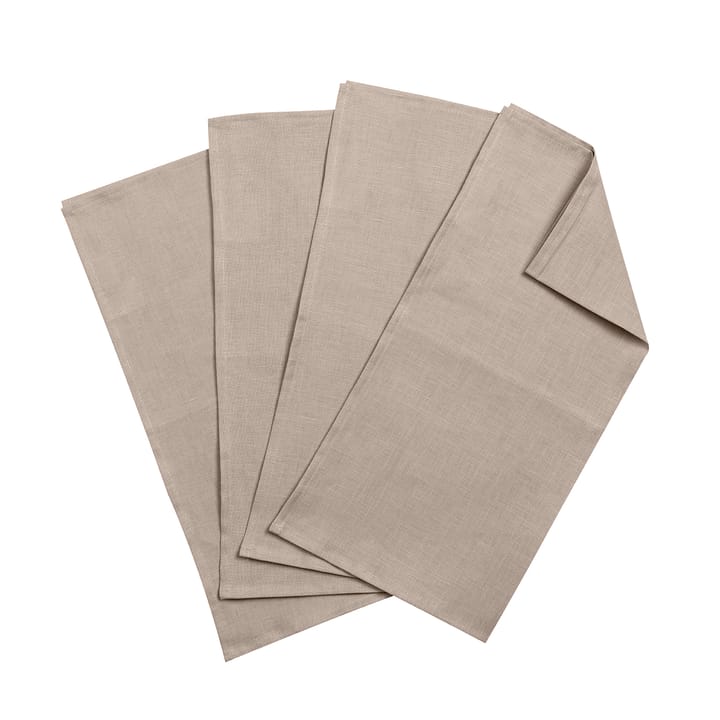 Serviettes de table Clean 45 x 45 cm lot de 4 - sable - Scandi Living