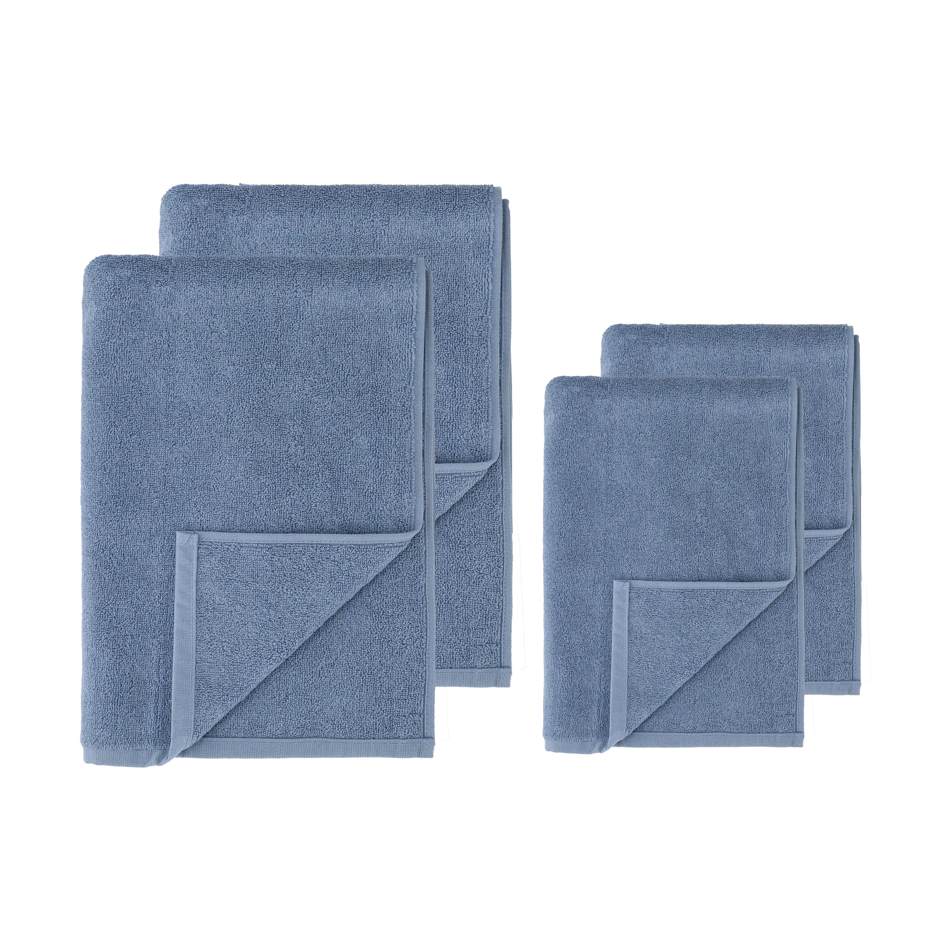 Set de serviettes Drift 4 pièces Bleu,  Scandi Living