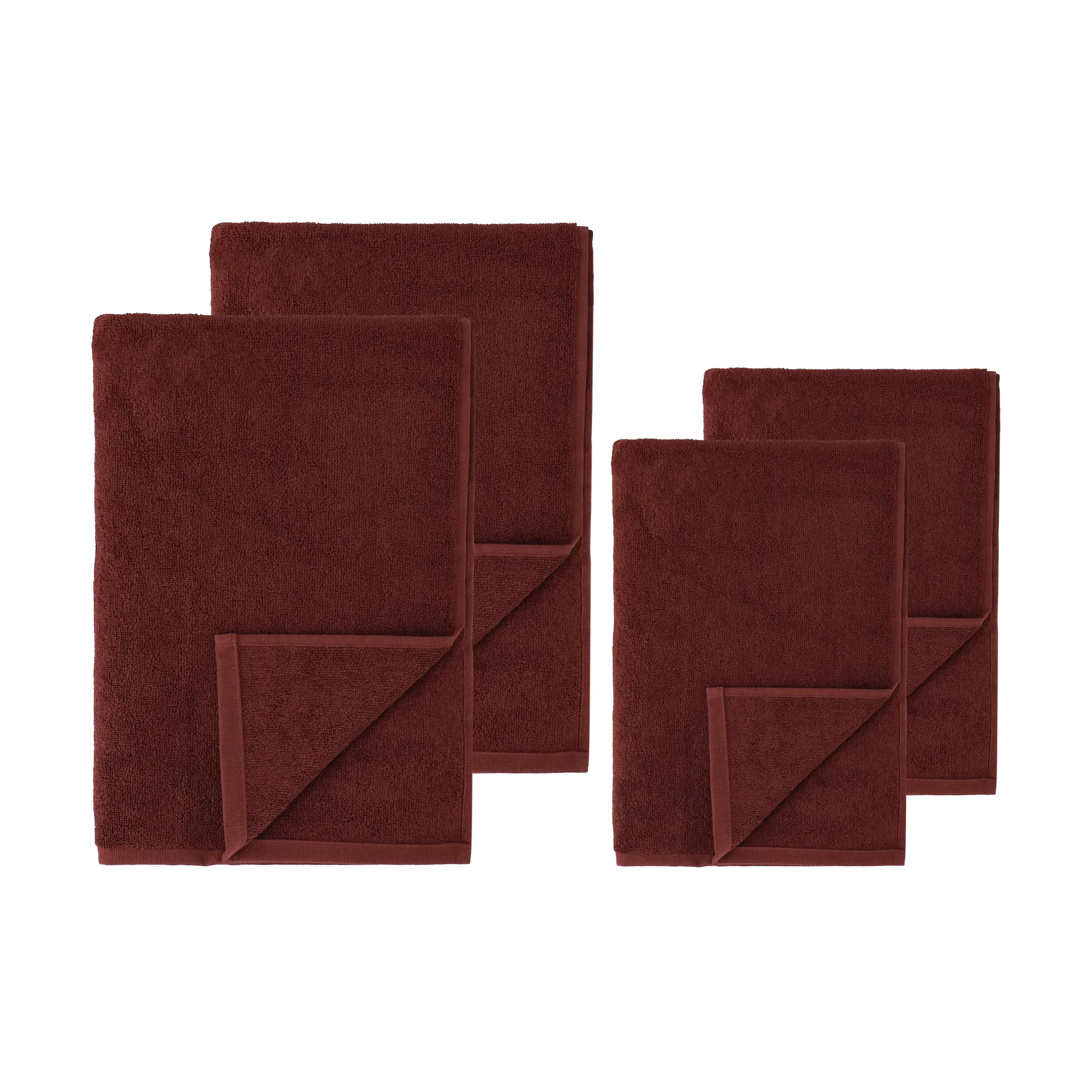 Set de serviettes Drift 4 pièces Rouge,  Scandi Living