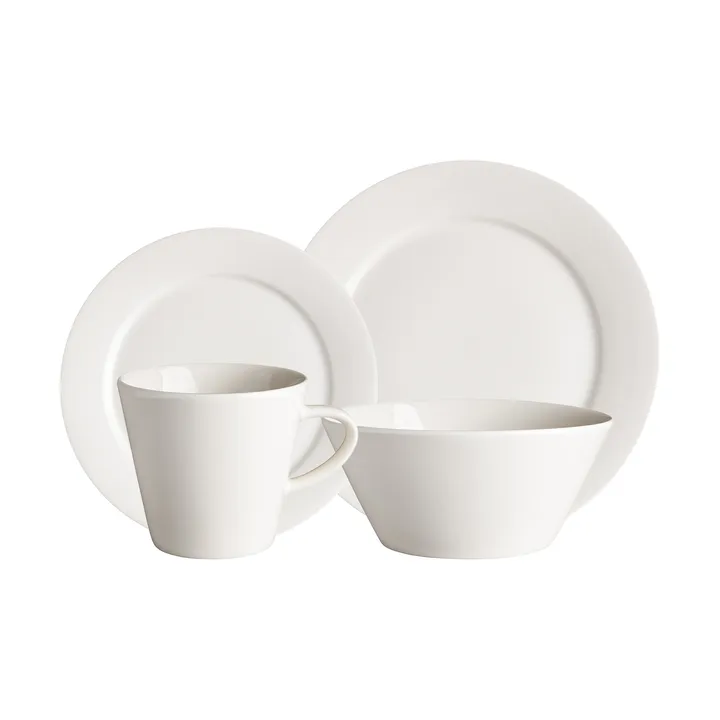 Set de vaisselle Kalk 16 pièces - Blanc - undefined - Scandi Living