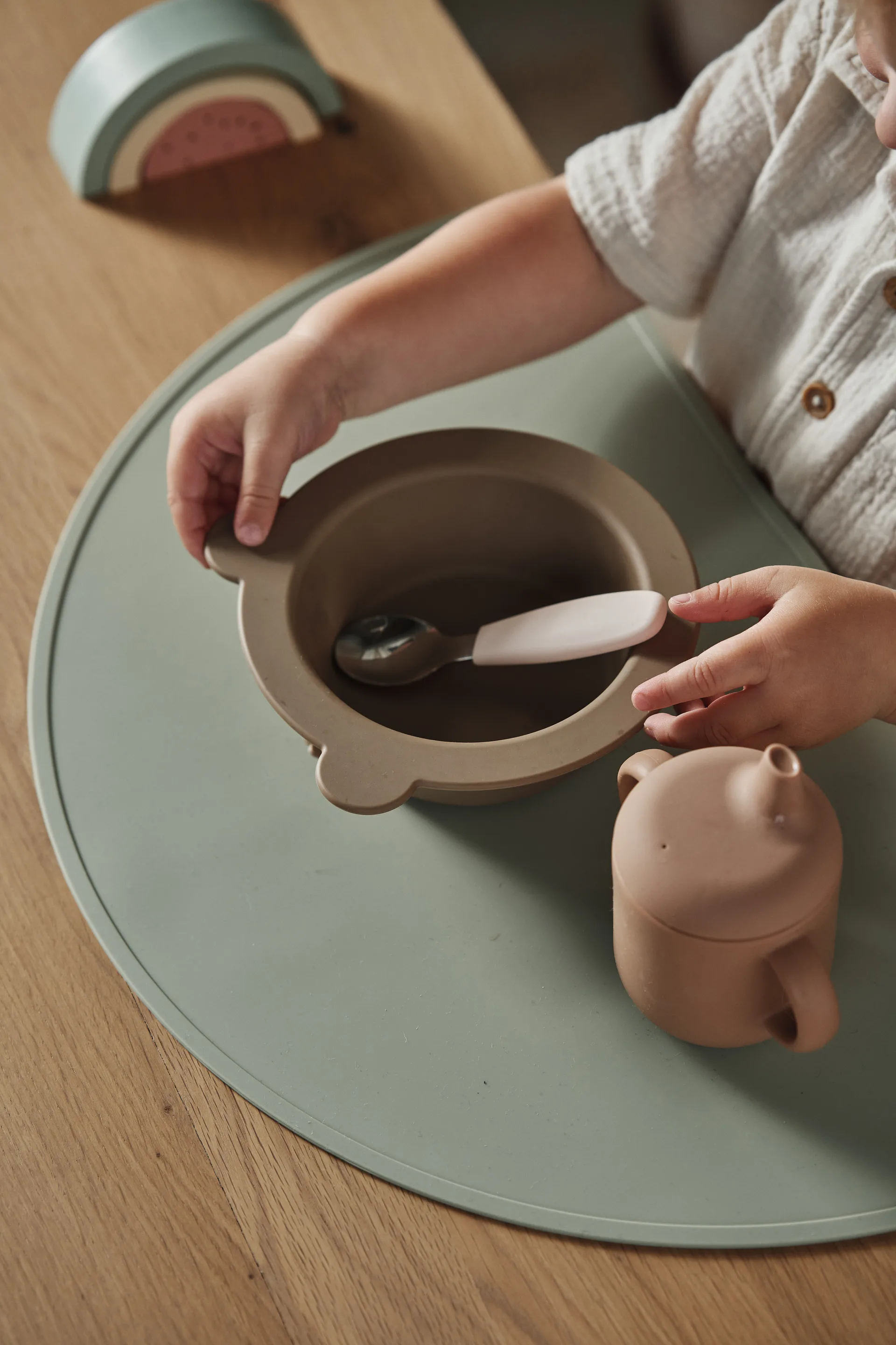 Sous-verres en silicone Lumi, Vert Scandi Living