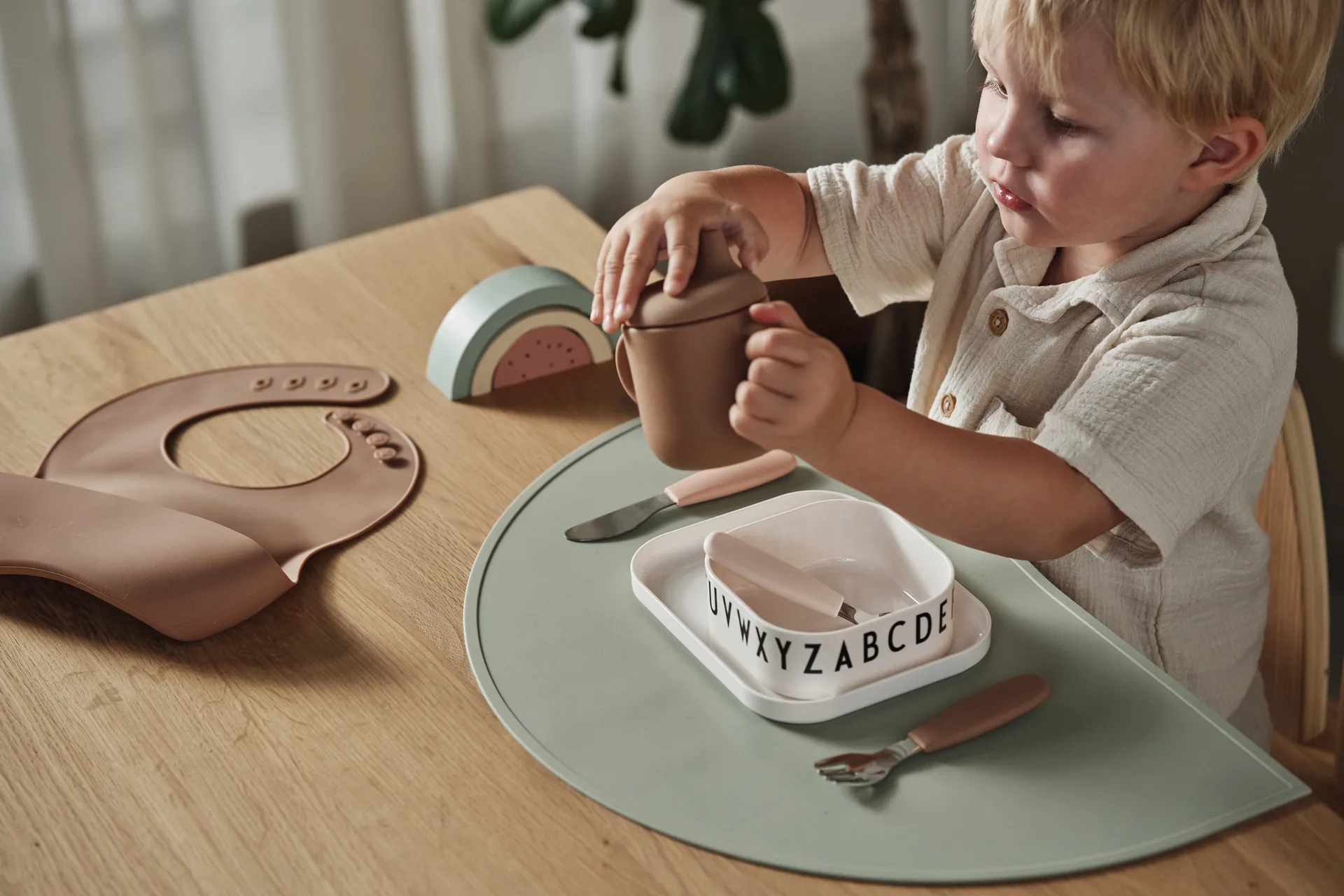 Sous-verres en silicone Lumi, Vert Scandi Living