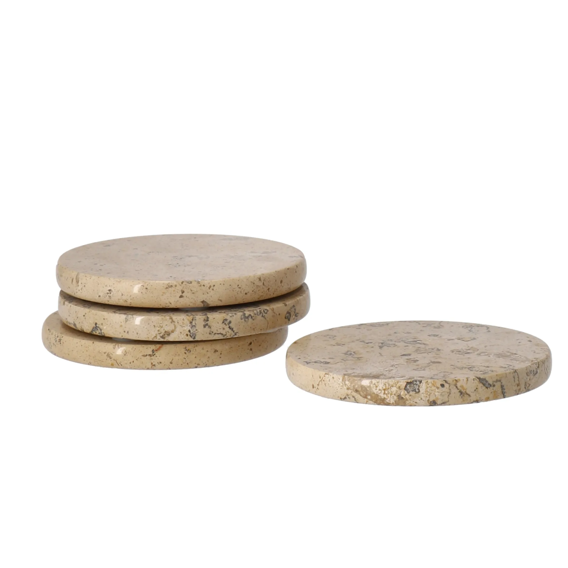 Sous-verres Ridge Ø10 cm 4 pièces, Marbre Scandi Living