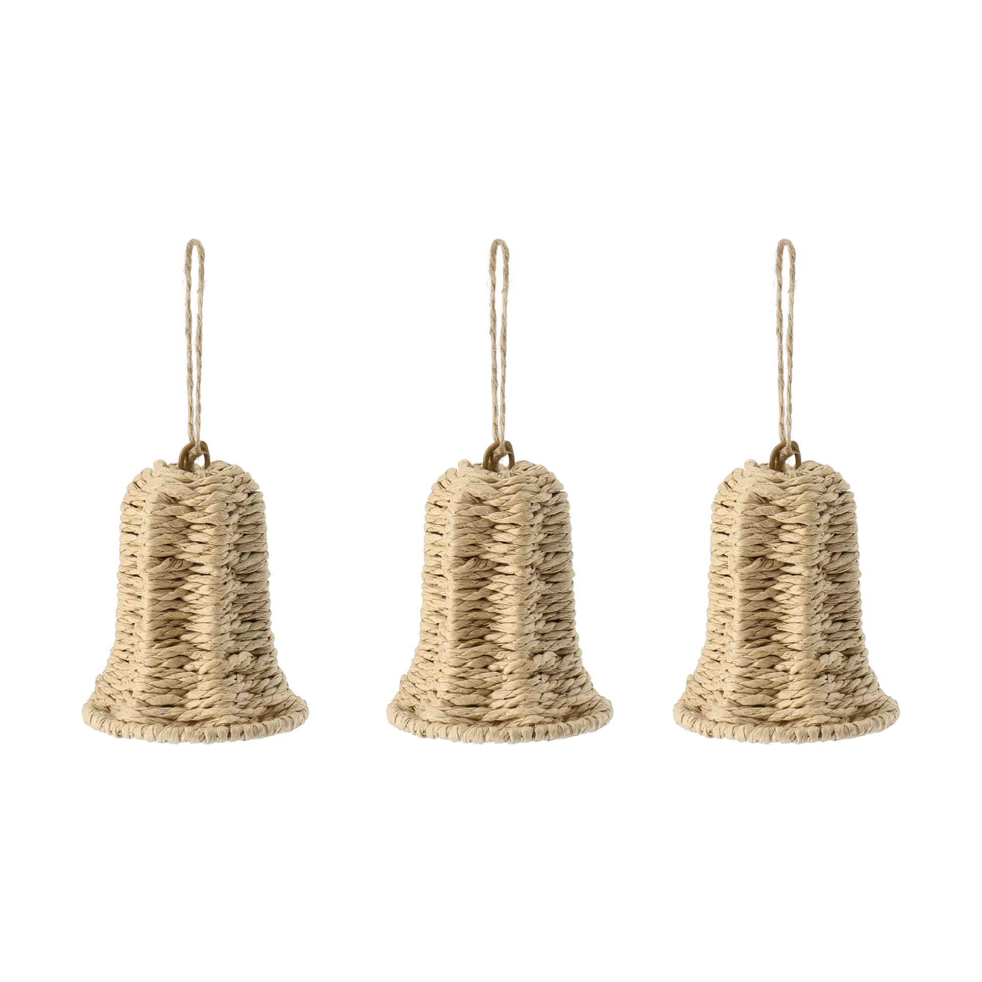 Suspension de sapin cloche Twine Lot de 3, Nature Scandi Living