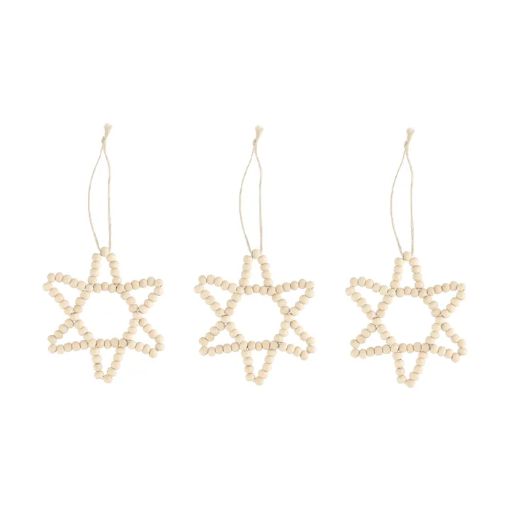 Suspension de sapin étoile Craft Lot de 3 - Nature - Scandi Living